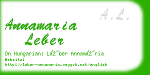 annamaria leber business card